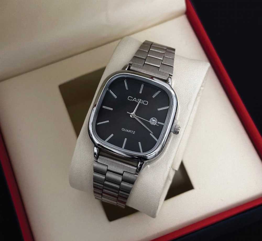 Casio Watch Silver + Black