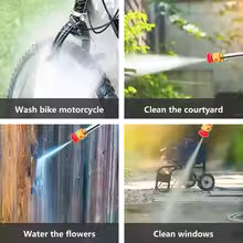 Cordless high-pressure cleaning machine water spray gun car washing 21V high-pressure water cleaning machine complete set of hig