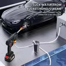 Cordless high-pressure cleaning machine water spray gun car washing 21V high-pressure water cleaning machine complete set of hig