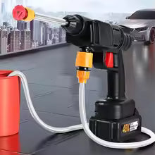 Cordless high-pressure cleaning machine water spray gun car washing 21V high-pressure water cleaning machine complete set of hig