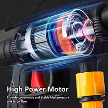 Cordless high-pressure cleaning machine water spray gun car washing 21V high-pressure water cleaning machine complete set of hig
